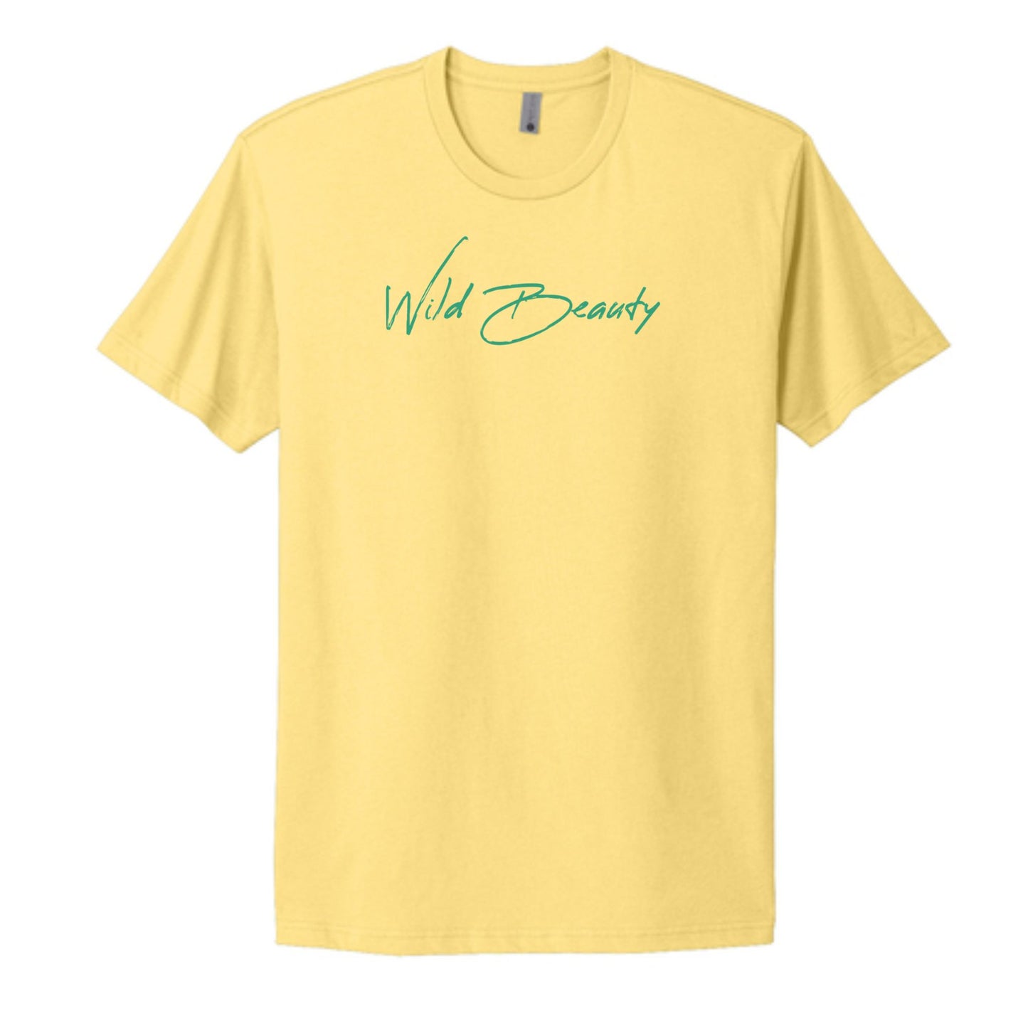 "Wild Beauty" in lime green Adult 100% Cotton Tee