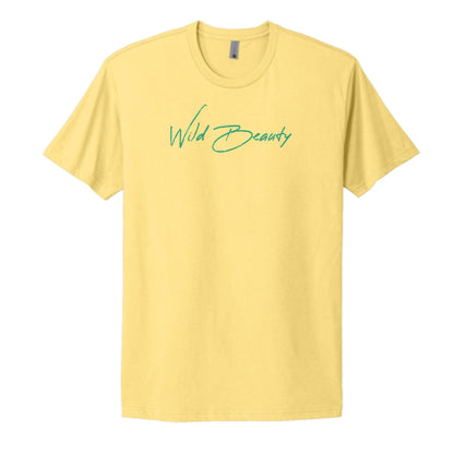 "Wild Beauty" in lime green Adult 100% Cotton Tee