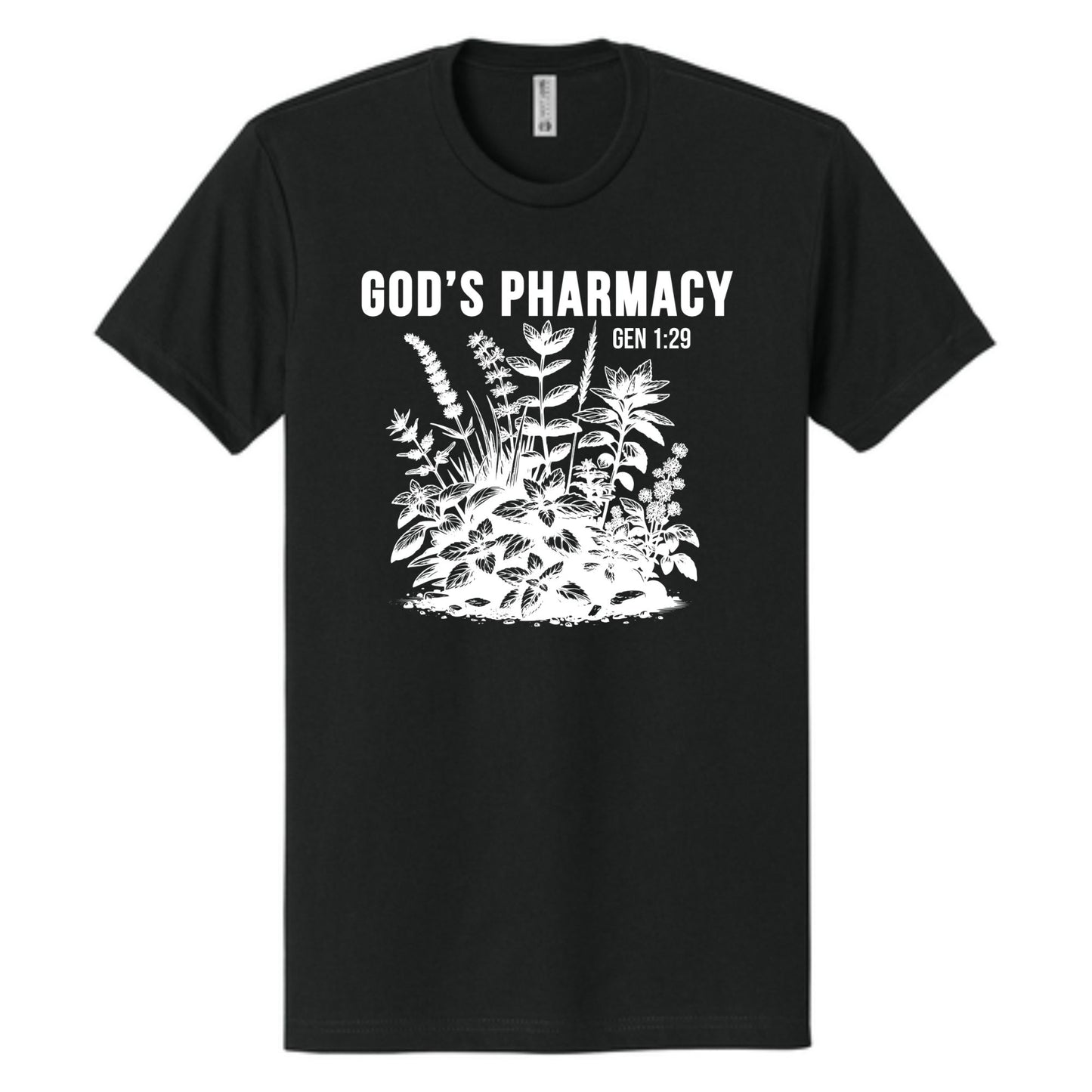 "God's Pharmacy" Adult 100% Cotton Tee