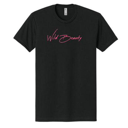 "Wild Beauty" in pink Adult 100% Cotton Tee
