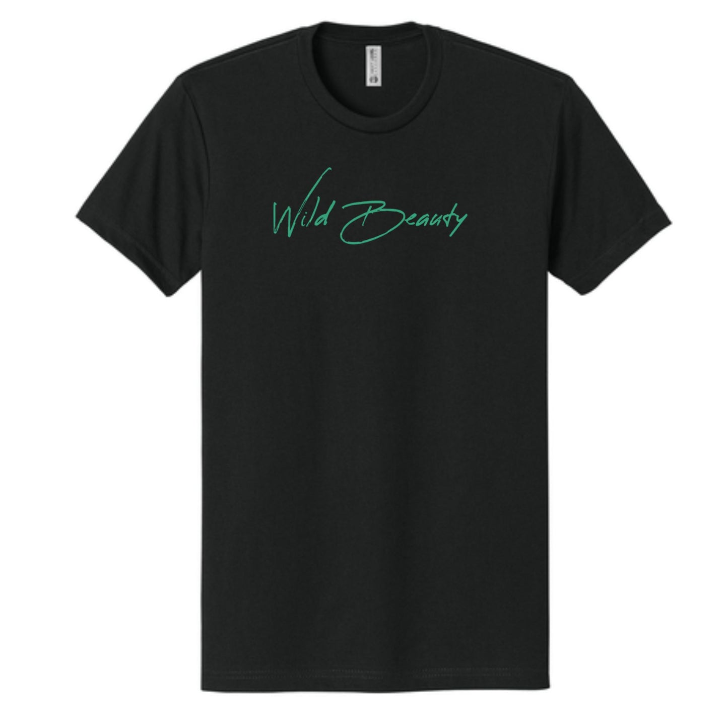 "Wild Beauty" in lime green Adult 100% Cotton Tee