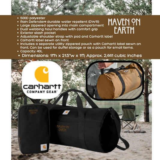 Haven on Earth & Carhartt® Canvas Packable Duffel with Pouch