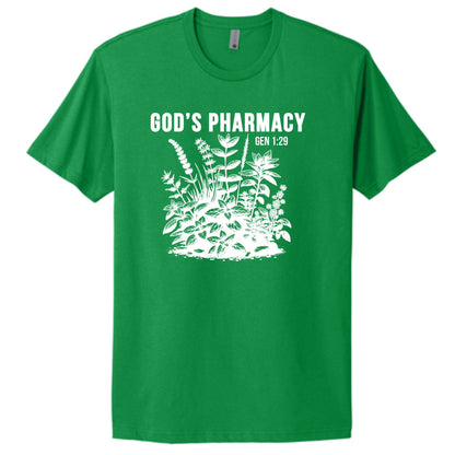 "God's Pharmacy" Adult 100% Cotton Tee