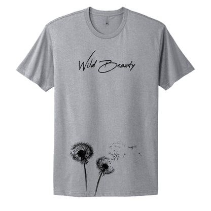 "Wild Beauty" black with Dandilion Adult 100% Cotton Tee