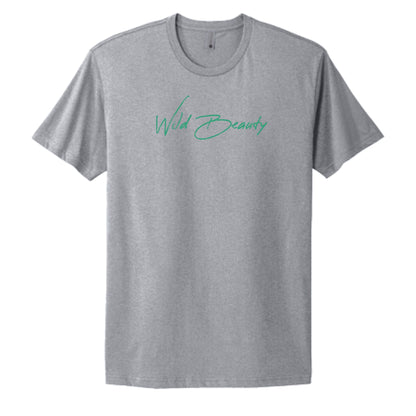"Wild Beauty" in lime green Adult 100% Cotton Tee