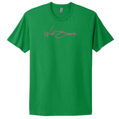 "Wild Beauty" in pink Adult 100% Cotton Tee