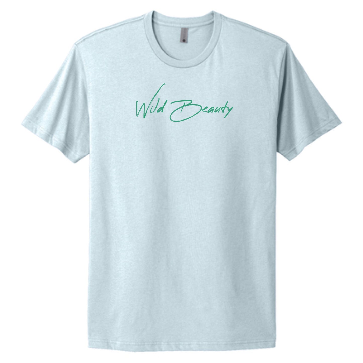 "Wild Beauty" in lime green Adult 100% Cotton Tee
