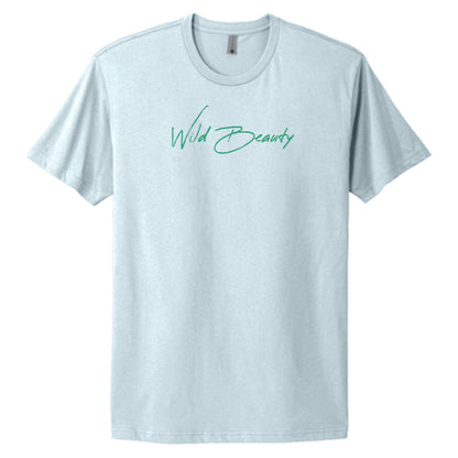 "Wild Beauty" in lime green Adult 100% Cotton Tee