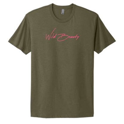 "Wild Beauty" in pink Adult 100% Cotton Tee