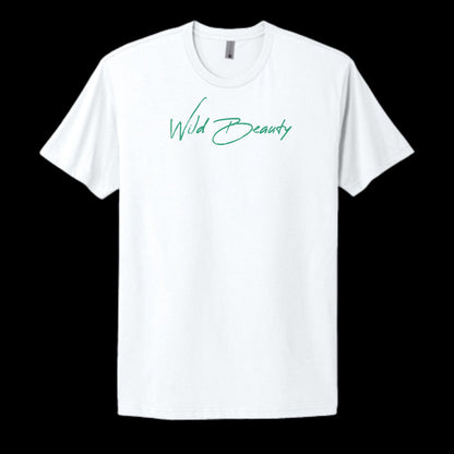 "Wild Beauty" in lime green Adult 100% Cotton Tee