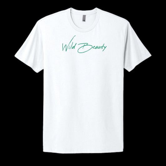 "Wild Beauty" in lime green Adult 100% Cotton Tee