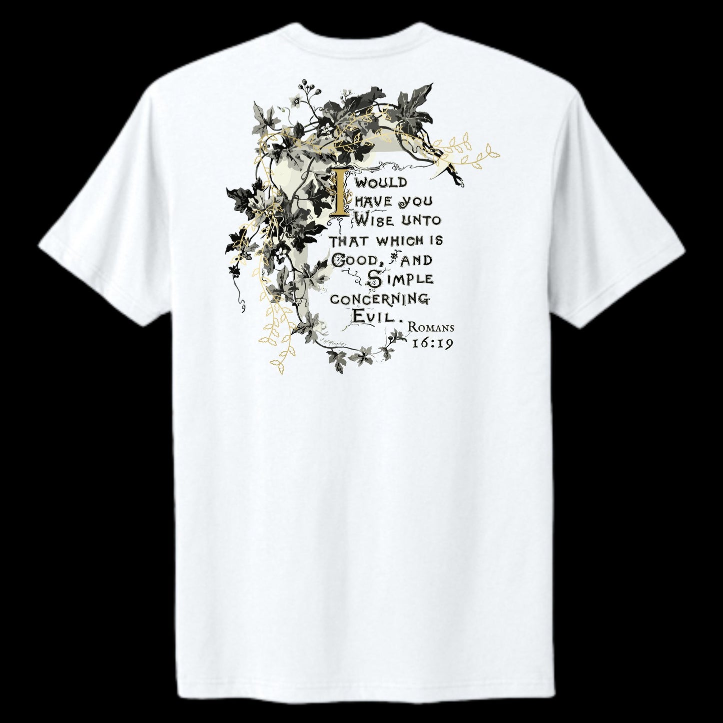 "Wise to Evil" Adult 100% Cotton Tee