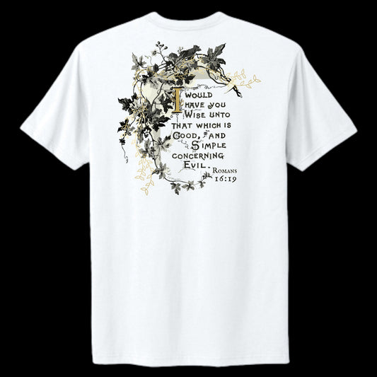 "Wise to Evil" Adult 100% Cotton Tee