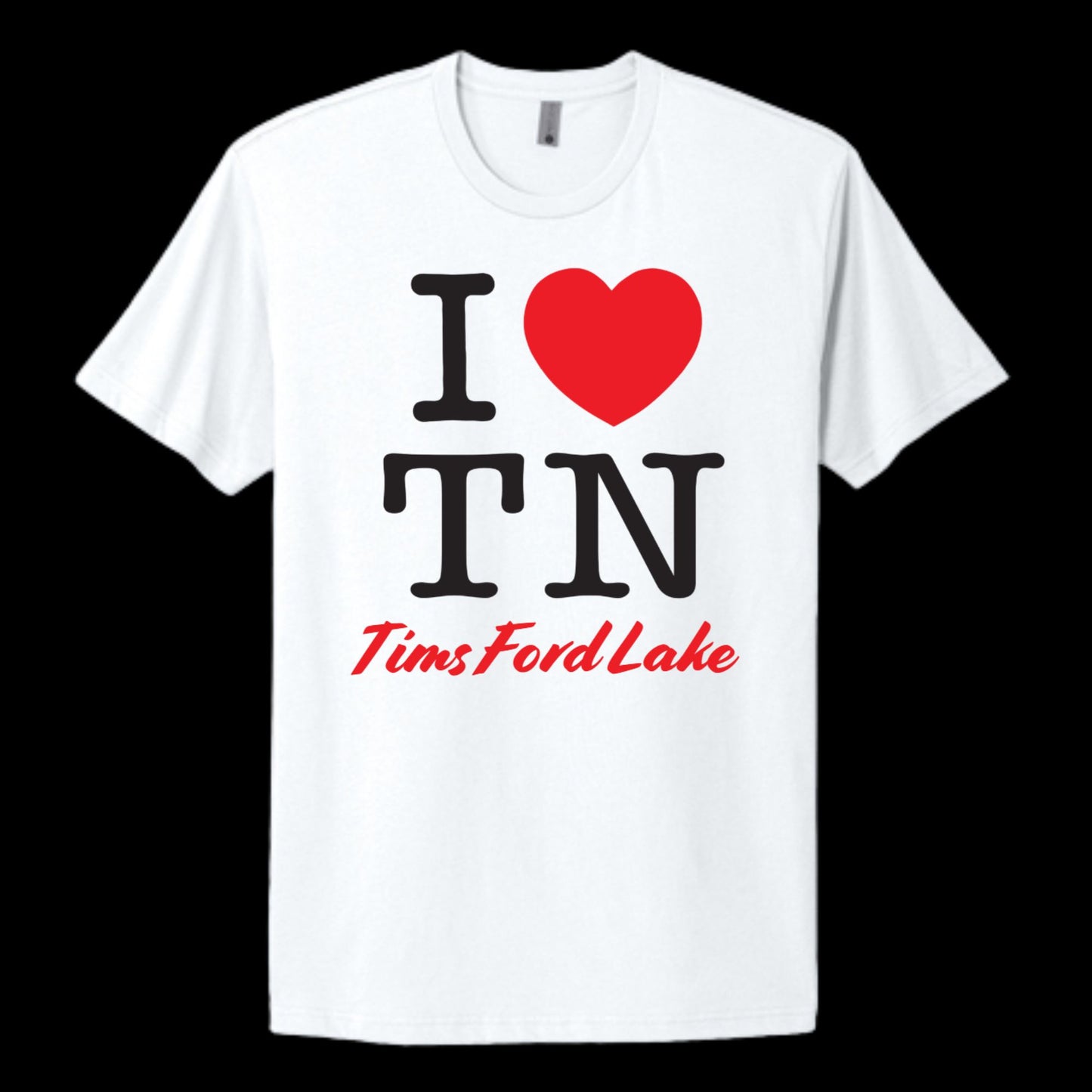 I <3 TN & Tims Ford Lake Adult 100% Cotton Tee